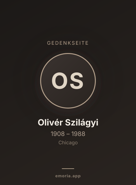 Gedenkportrait von Olivér Szilágyi