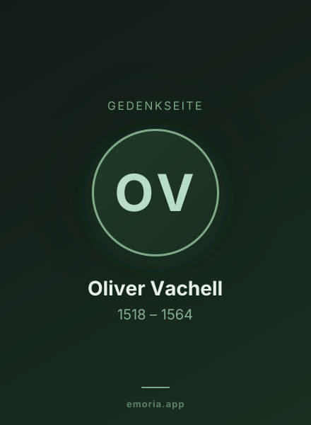 Gedenkportrait von Oliver Vachell