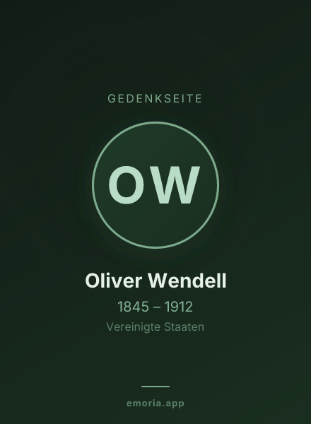 Gedenkportrait von Oliver Wendell
