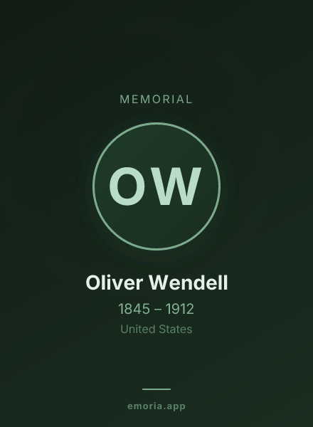 Memorial portrait of Oliver Wendell