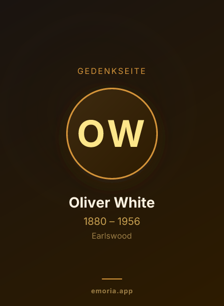 Gedenkportrait von Oliver White