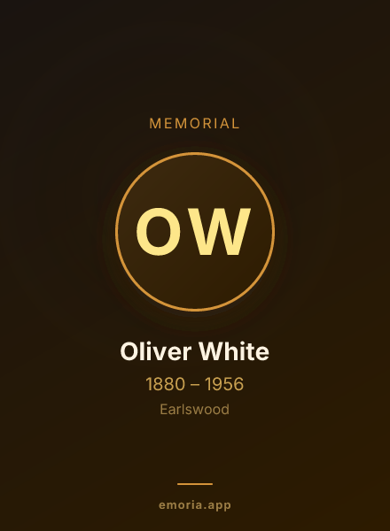 Memorial portrait of Oliver White
