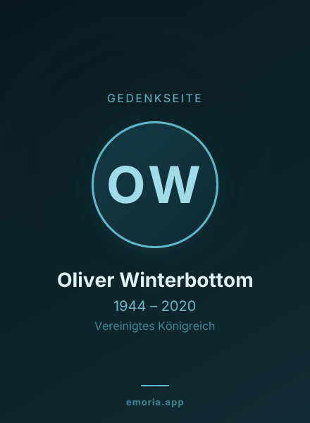 Gedenkportrait von Oliver Winterbottom