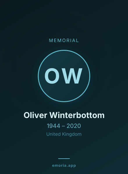 Memorial portrait of Oliver Winterbottom