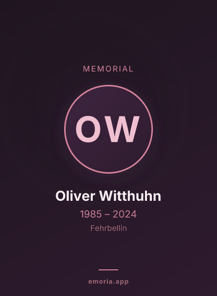Memorial portrait of Oliver Witthuhn