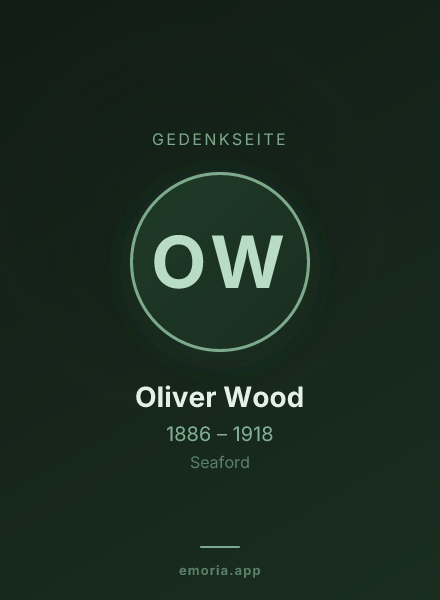 Gedenkportrait von Oliver Wood