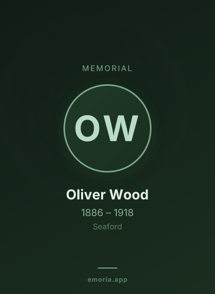 Memorial portrait of Oliver Wood