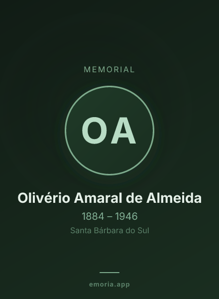 Memorial portrait of Olivério Amaral de Almeida