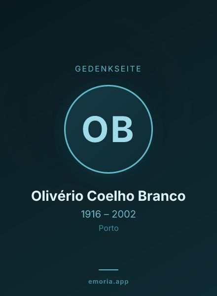Gedenkportrait von Olivério Coelho Branco