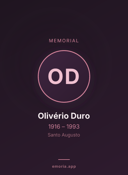 Memorial portrait of Olivério Duro