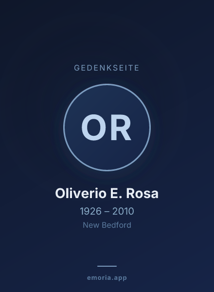 Gedenkportrait von Oliverio E. Rosa