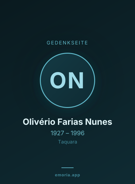 Gedenkportrait von Olivério Farias Nunes