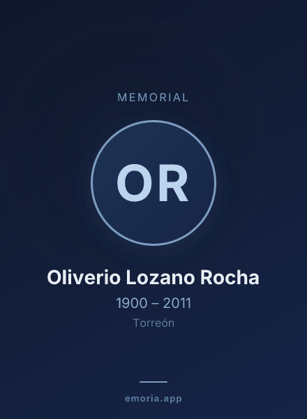 Memorial portrait of Oliverio Lozano Rocha