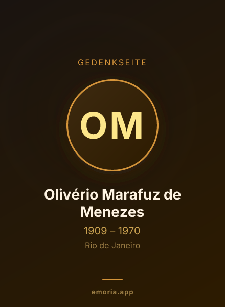 Gedenkportrait von Olivério Marafuz de Menezes