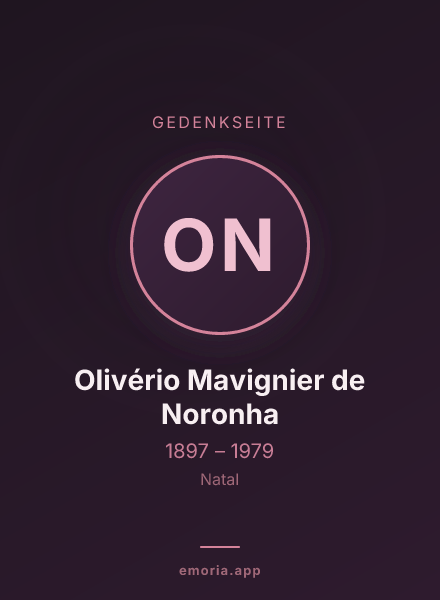 Gedenkportrait von Olivério Mavignier de Noronha