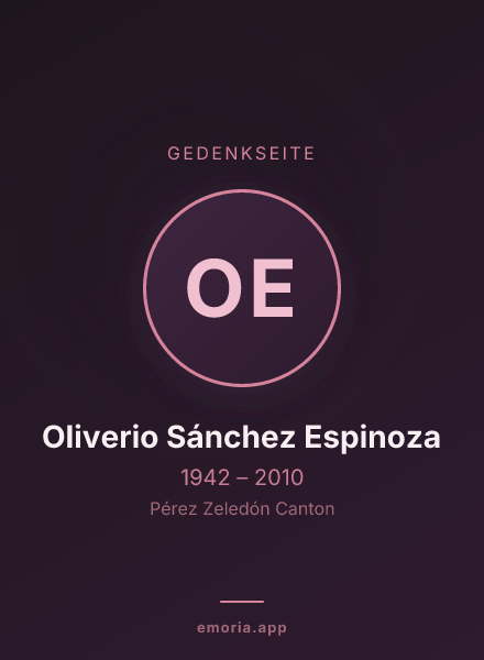 Gedenkportrait von Oliverio Sánchez Espinoza