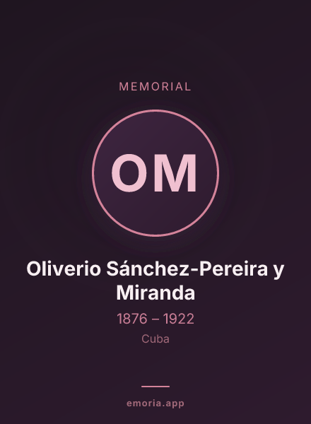 Memorial portrait of Oliverio Sánchez-Pereira y Miranda