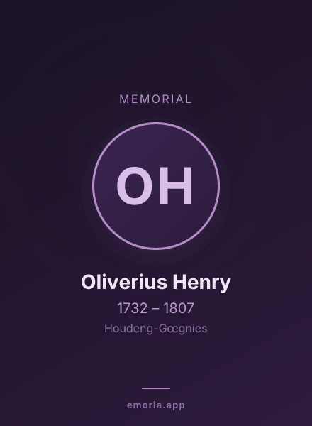 Memorial portrait of Oliverius Henry