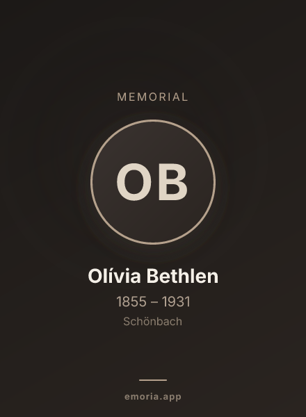 Memorial portrait of Olívia Bethlen