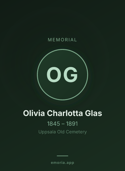 Memorial portrait of Olivia Charlotta Glas