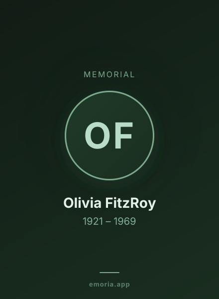 Memorial portrait of Olivia FitzRoy