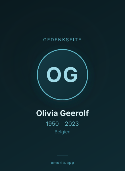 Gedenkportrait von Olivia Geerolf
