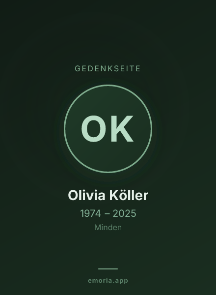 Gedenkportrait von Olivia Köller