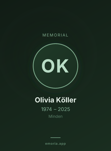 Memorial portrait of Olivia Köller