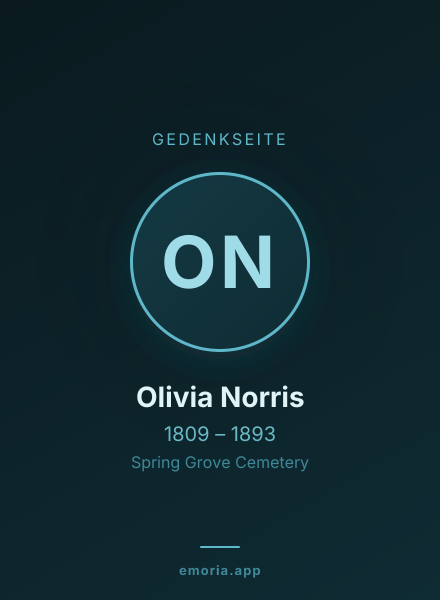 Gedenkportrait von Olivia Norris