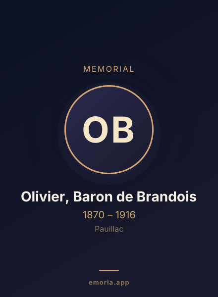 Memorial portrait of Olivier, Baron de Brandois