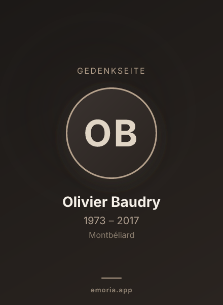 Gedenkportrait von Olivier Baudry