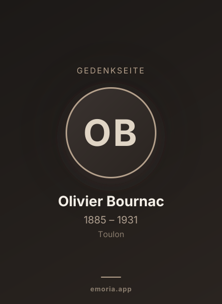 Gedenkportrait von Olivier Bournac