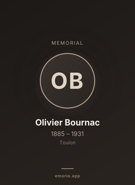 Memorial portrait of Olivier Bournac