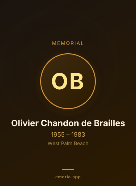 Memorial portrait of Olivier Chandon de Brailles