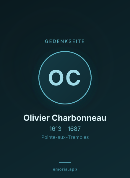 Gedenkportrait von Olivier Charbonneau