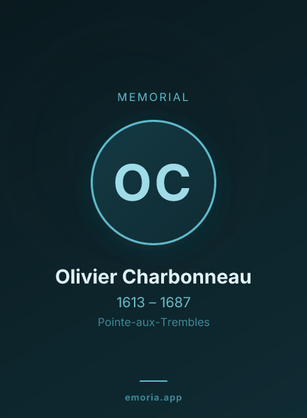 Memorial portrait of Olivier Charbonneau