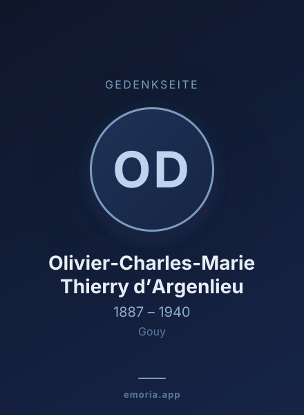 Gedenkportrait von Olivier-Charles-Marie Thierry d’Argenlieu