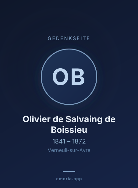 Gedenkportrait von Olivier de Salvaing de Boissieu