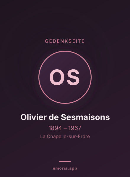 Gedenkportrait von Olivier de Sesmaisons