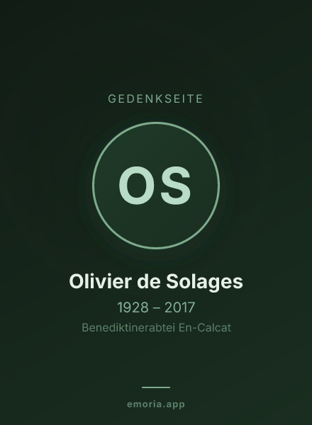 Gedenkportrait von Olivier de Solages