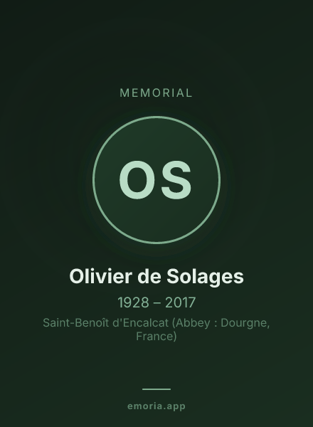 Memorial portrait of Olivier de Solages