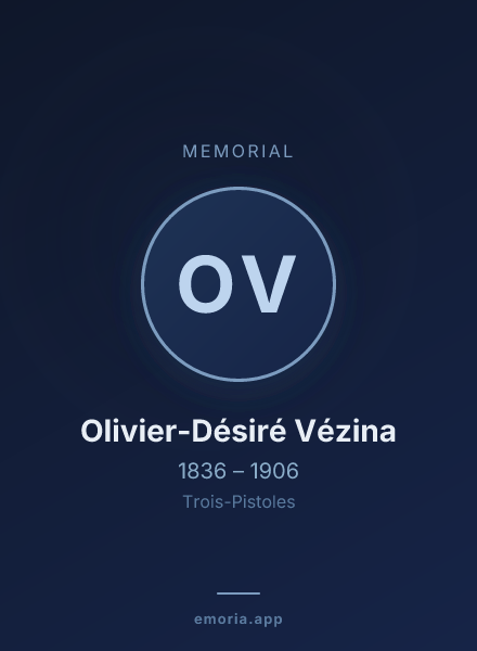 Memorial portrait of Olivier-Désiré Vézina