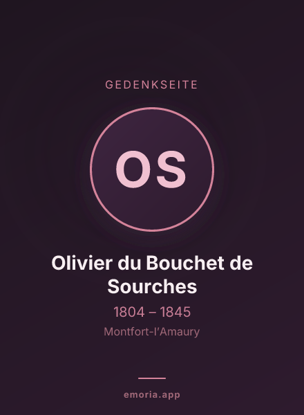 Gedenkportrait von Olivier du Bouchet de Sourches