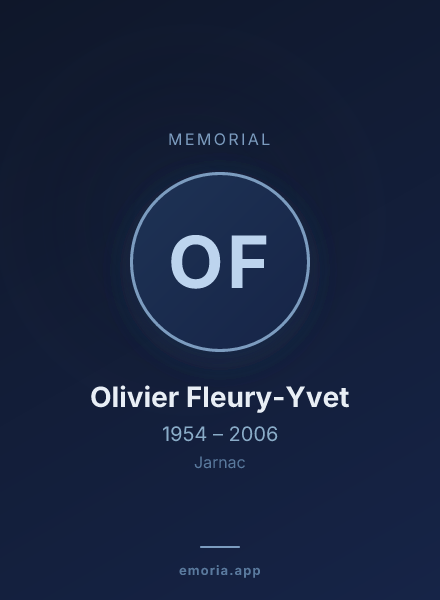 Memorial portrait of Olivier Fleury-Yvet