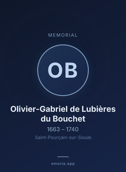 Memorial portrait of Olivier-Gabriel de Lubières du Bouchet