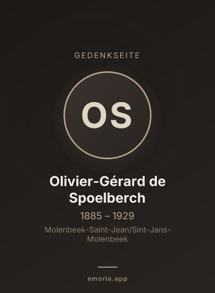 Gedenkportrait von Olivier-Gérard de Spoelberch