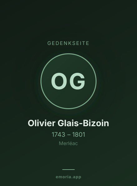 Gedenkportrait von Olivier Glais-Bizoin