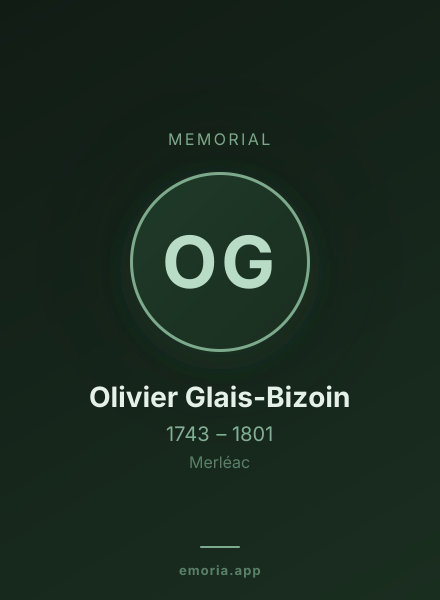 Memorial portrait of Olivier Glais-Bizoin