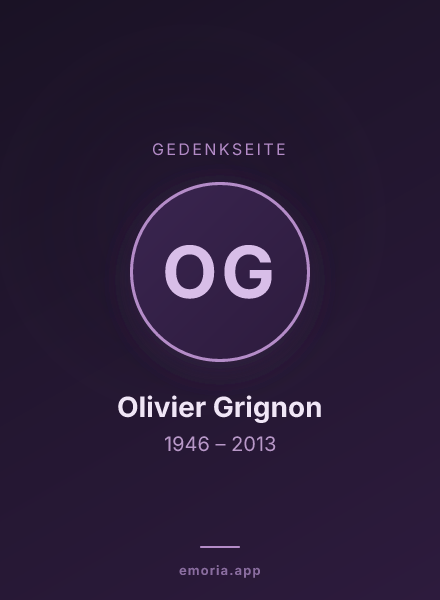 Gedenkportrait von Olivier Grignon