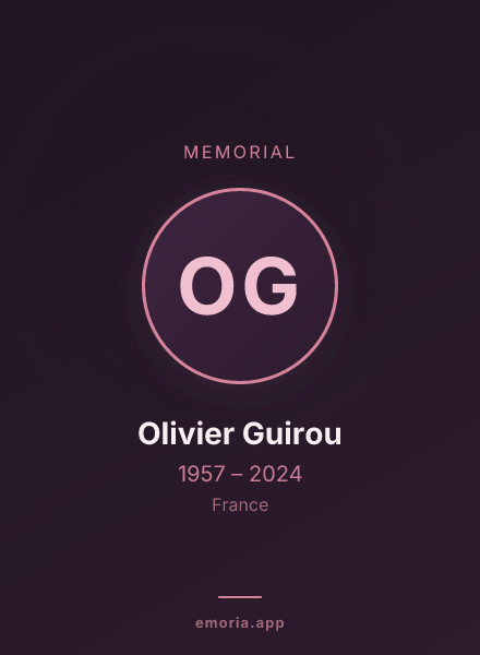 Memorial portrait of Olivier Guirou